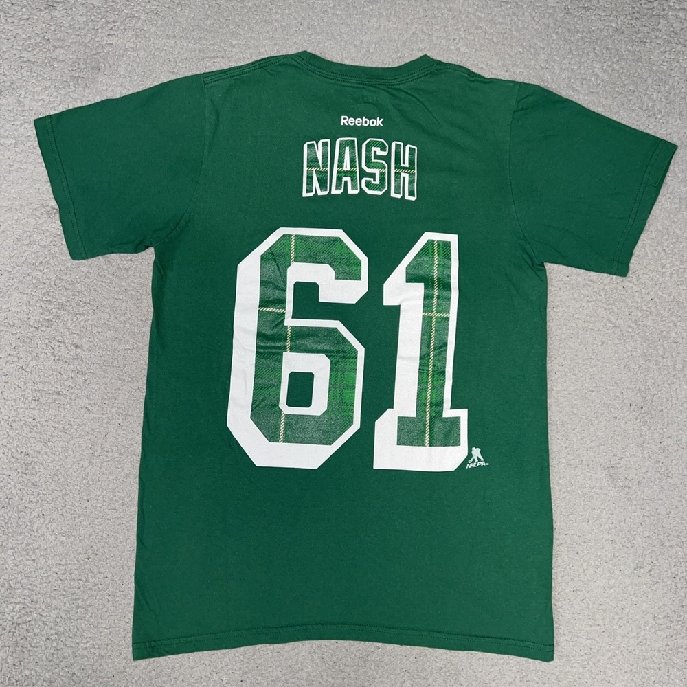 Reebok New York Rangers Rick Nash T Shirt Men's Sz S Green #61 St. Patrick's Day